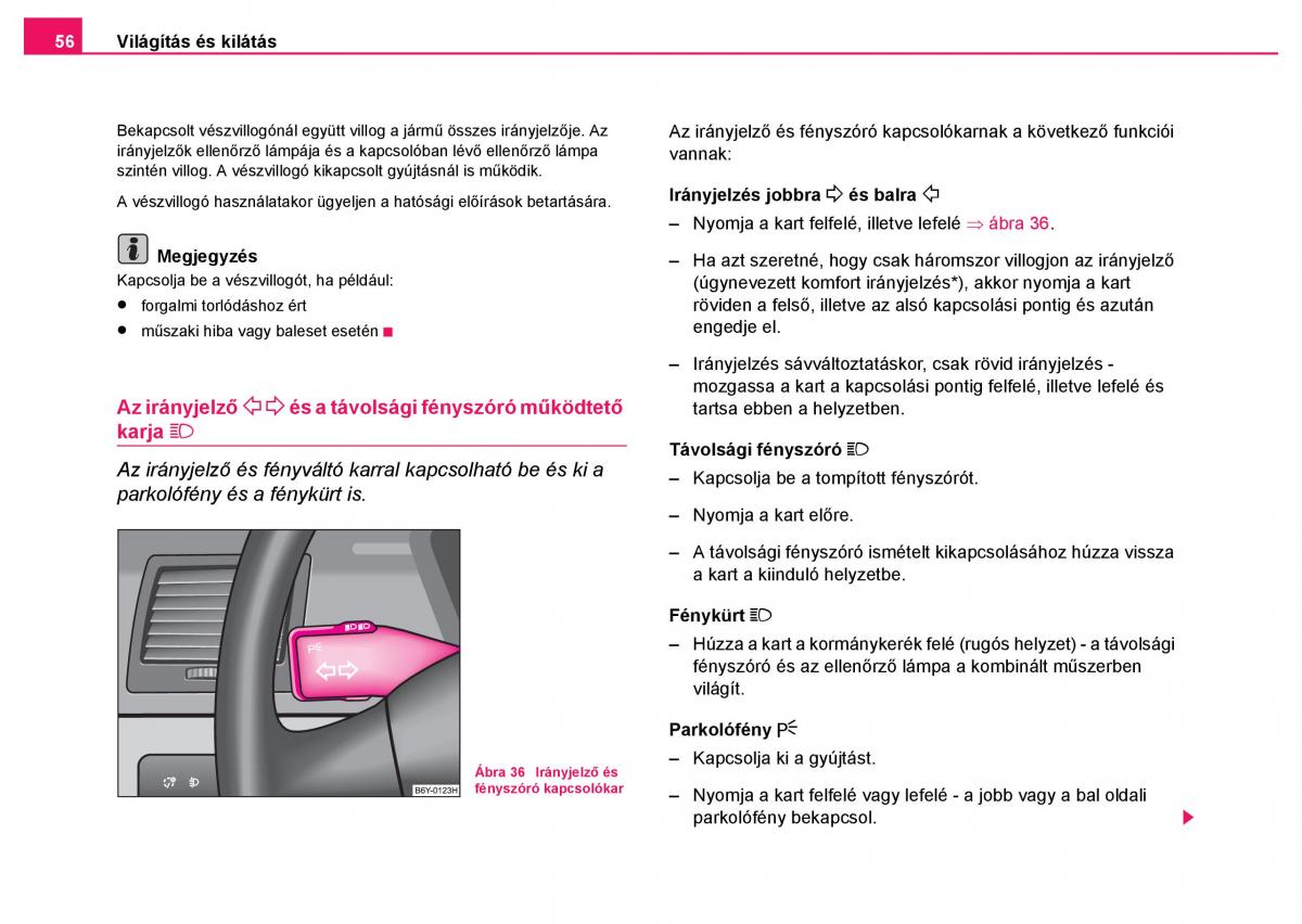 Skoda Fabia I 1 kezelesi utmutato / page 57