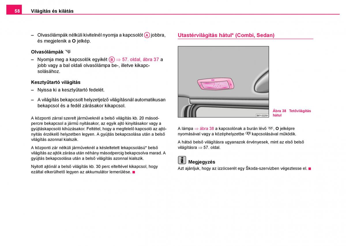 Skoda Fabia I 1 kezelesi utmutato / page 59