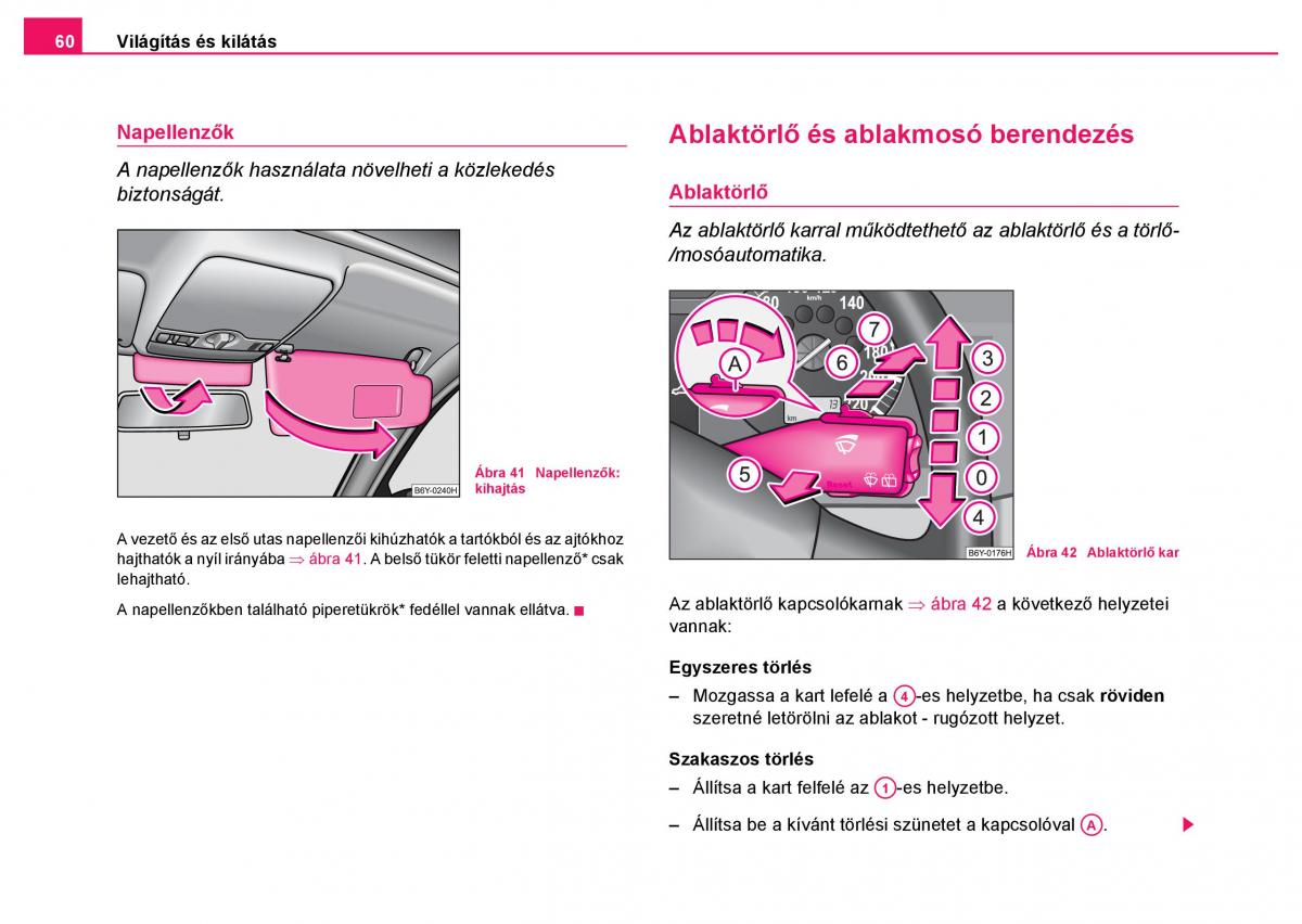 Skoda Fabia I 1 kezelesi utmutato / page 61