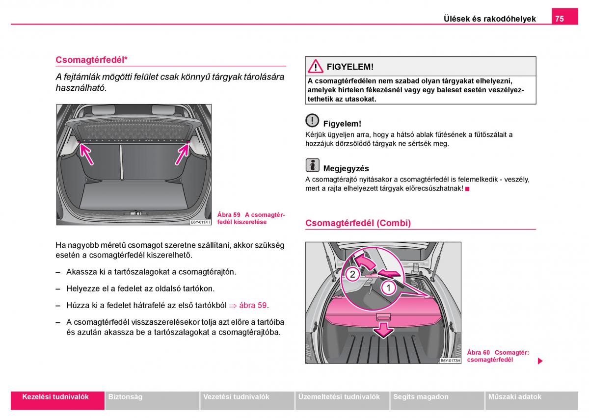 Skoda Fabia I 1 kezelesi utmutato / page 76