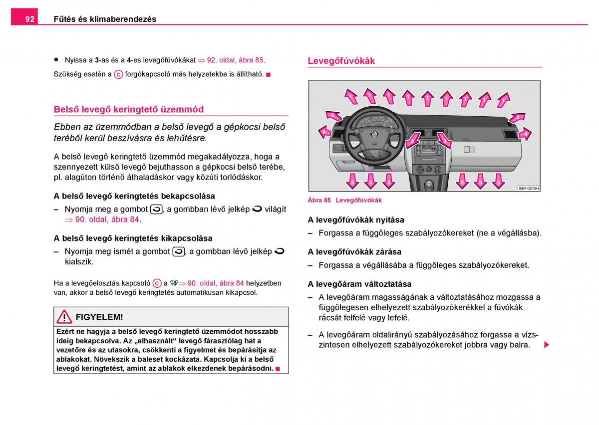 Skoda Fabia I 1 kezelesi utmutato / page 93