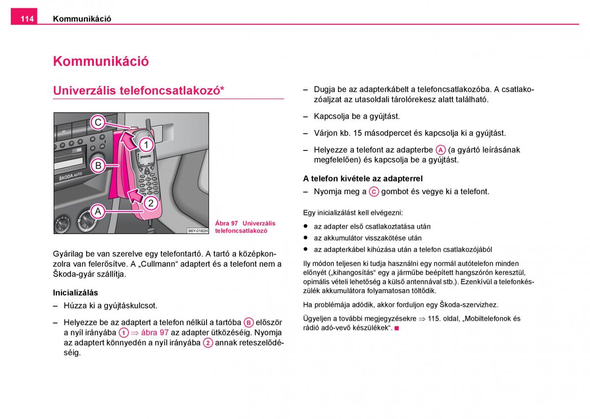 Skoda Fabia I 1 kezelesi utmutato / page 115