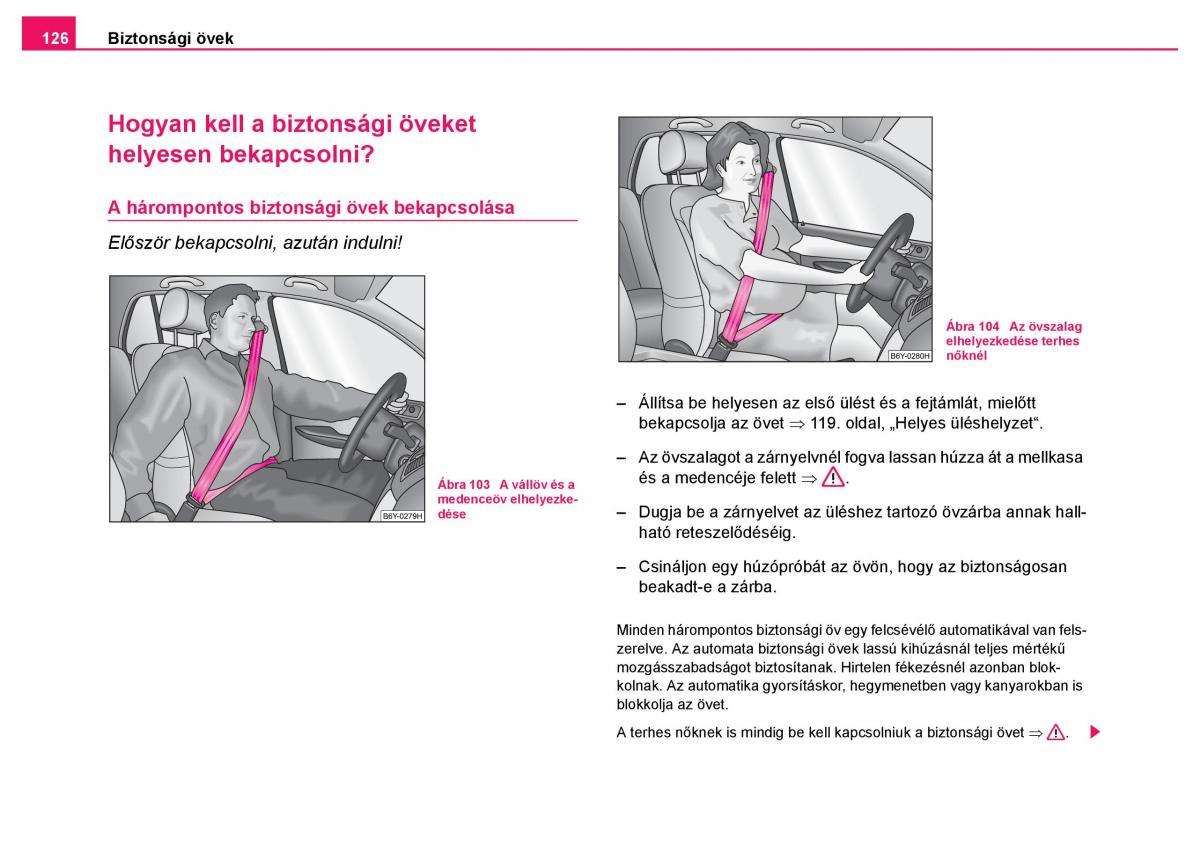 Skoda Fabia I 1 kezelesi utmutato / page 127