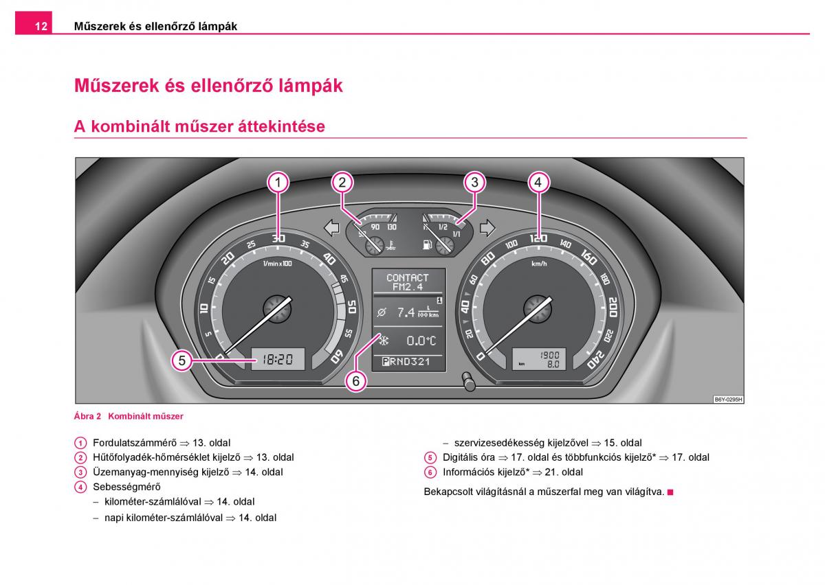 Skoda Fabia I 1 kezelesi utmutato / page 13