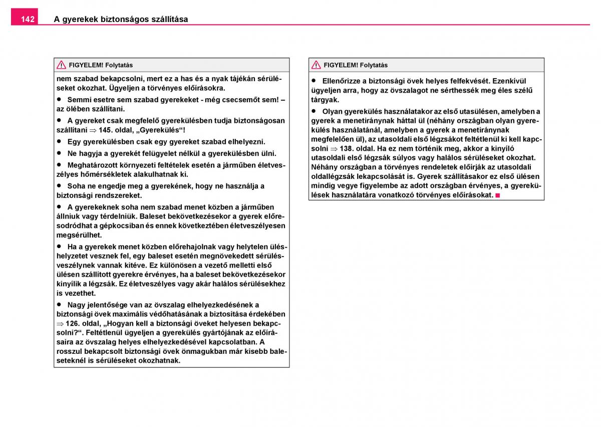 Skoda Fabia I 1 kezelesi utmutato / page 143