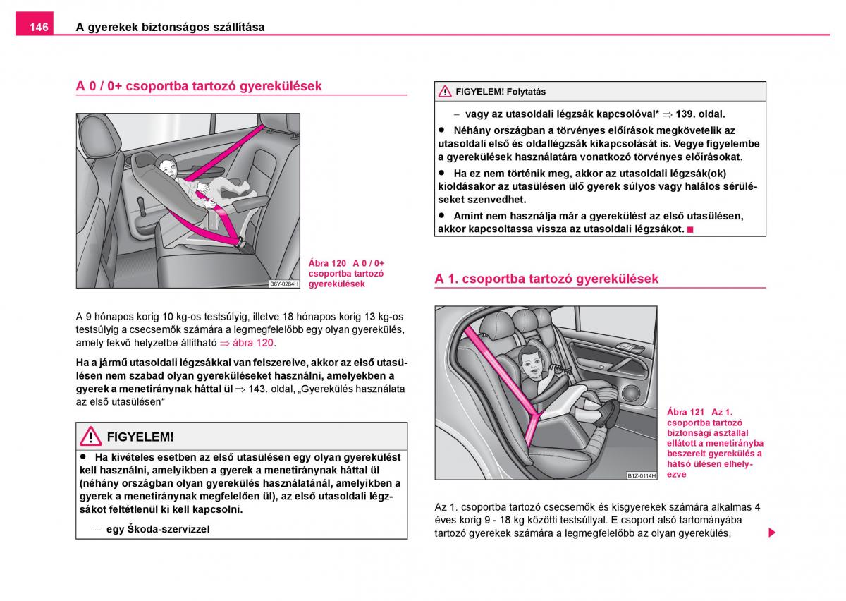 Skoda Fabia I 1 kezelesi utmutato / page 147