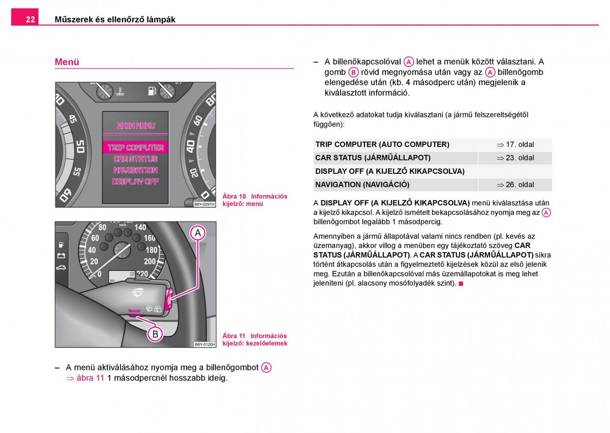 Skoda Fabia I 1 kezelesi utmutato / page 23