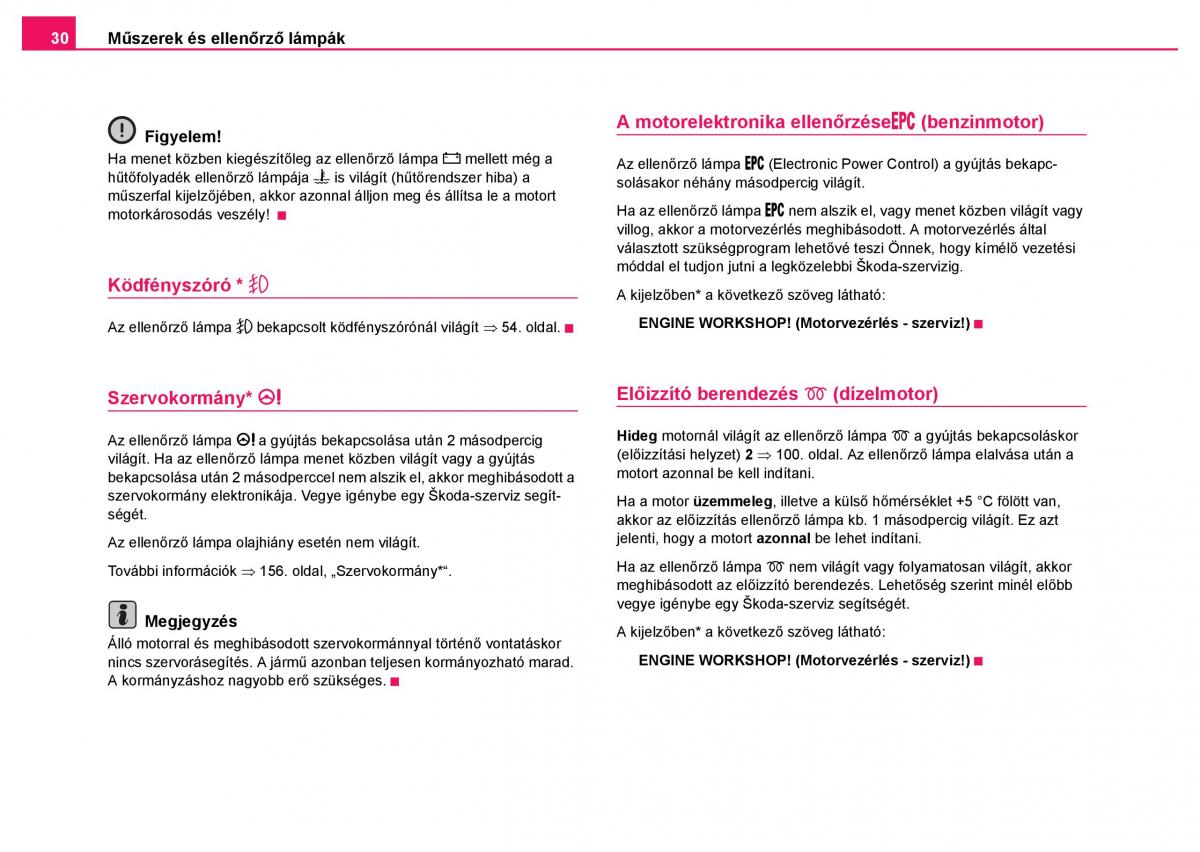 Skoda Fabia I 1 kezelesi utmutato / page 31