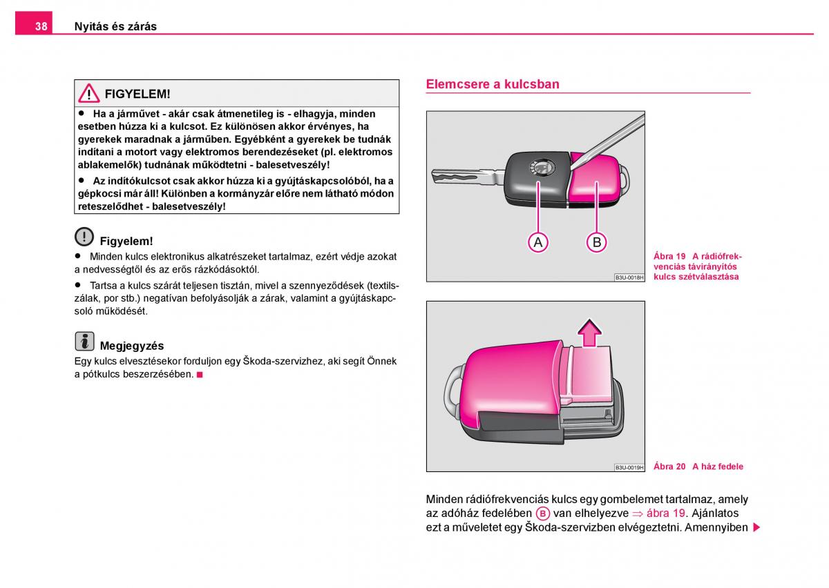 Skoda Fabia I 1 kezelesi utmutato / page 39