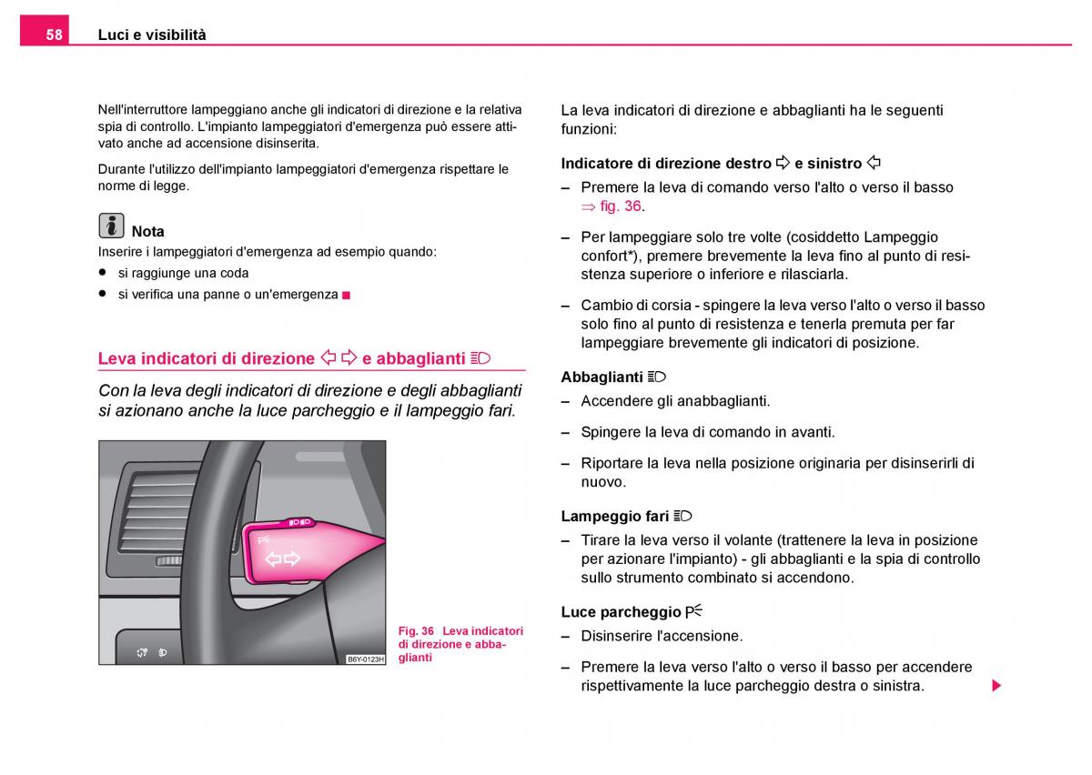 Skoda Fabia I 1 manuale del proprietario / page 59