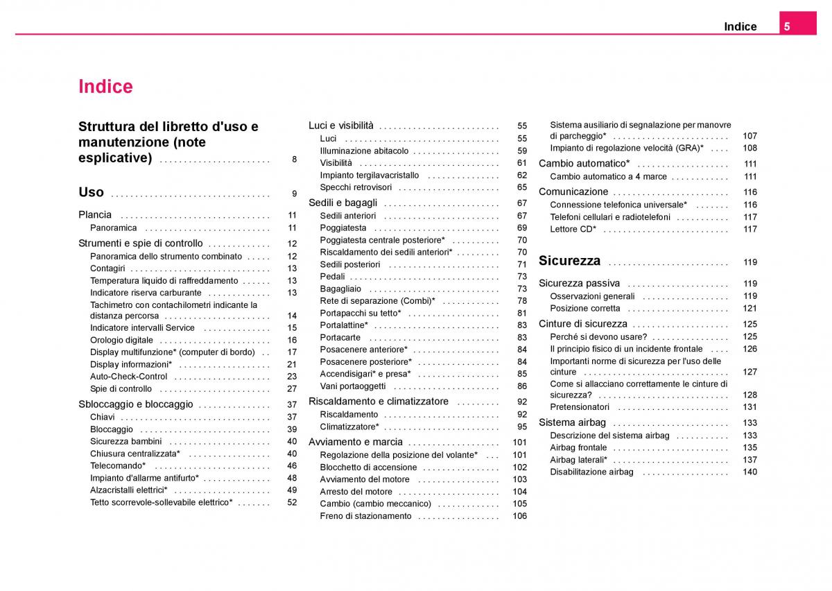 Skoda Fabia I 1 manuale del proprietario / page 6