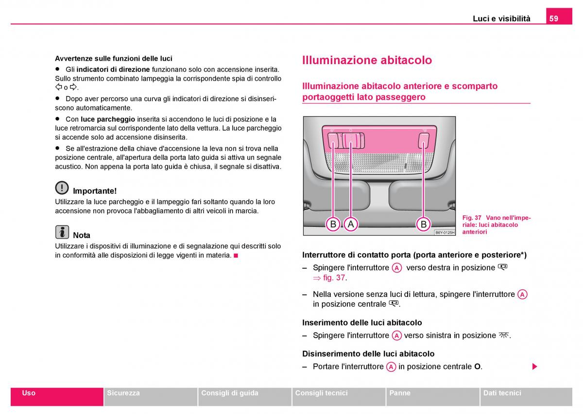 Skoda Fabia I 1 manuale del proprietario / page 60