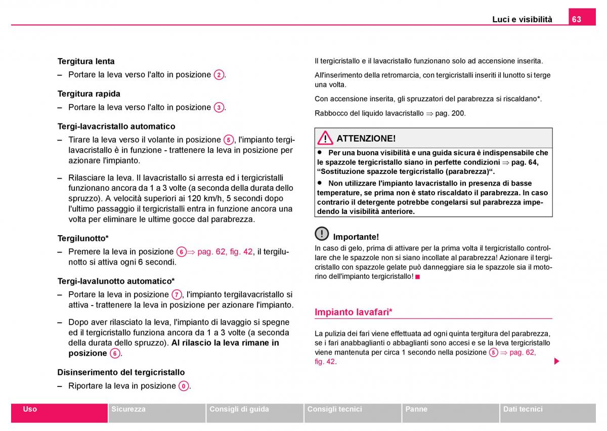 Skoda Fabia I 1 manuale del proprietario / page 64