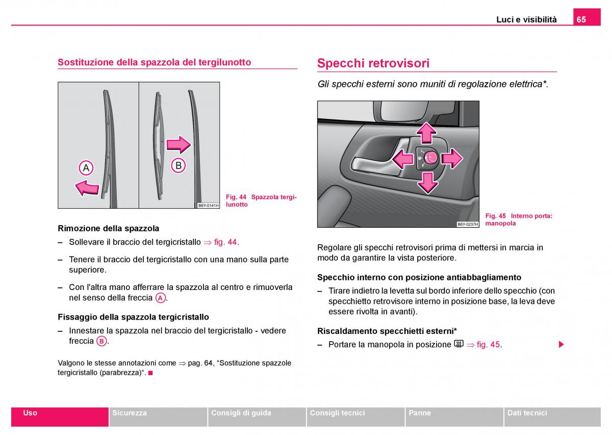 Skoda Fabia I 1 manuale del proprietario / page 66