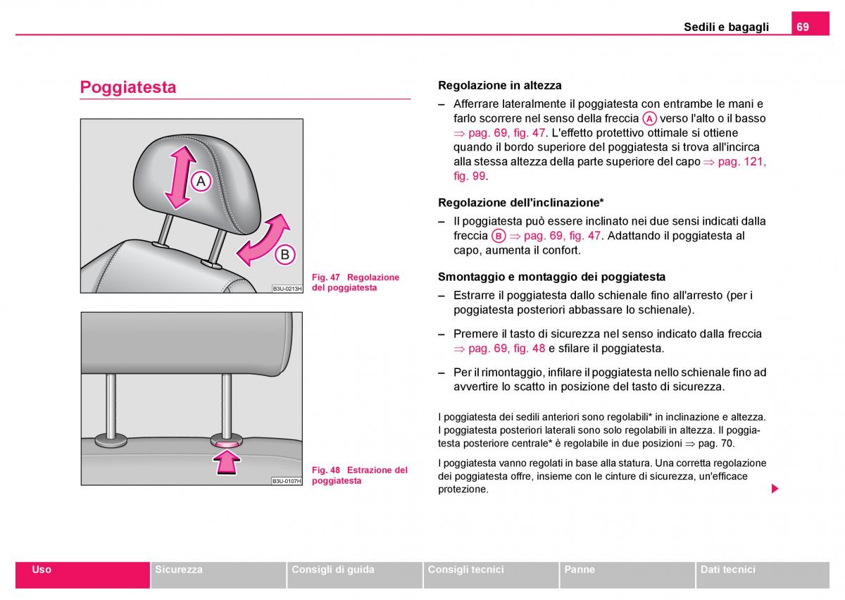 Skoda Fabia I 1 manuale del proprietario / page 70