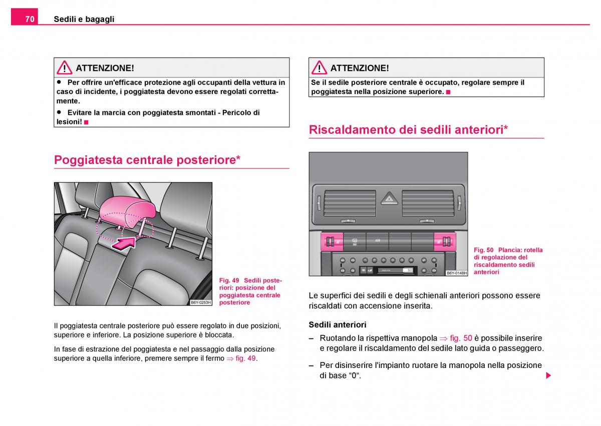 Skoda Fabia I 1 manuale del proprietario / page 71