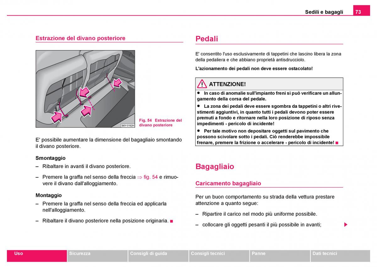 Skoda Fabia I 1 manuale del proprietario / page 74