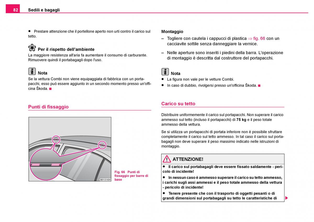 Skoda Fabia I 1 manuale del proprietario / page 83