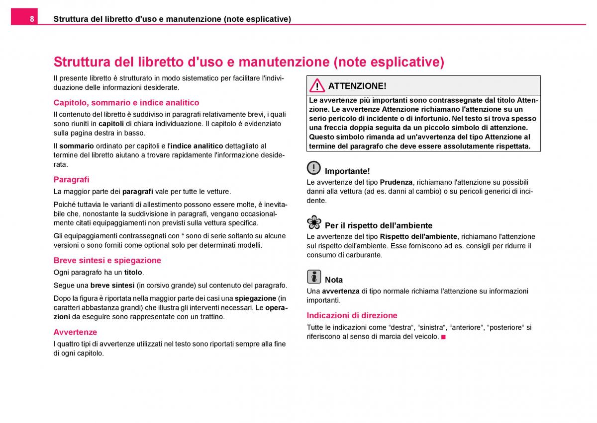 Skoda Fabia I 1 manuale del proprietario / page 9