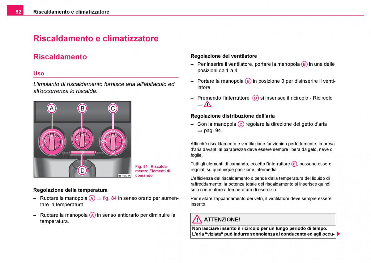 Skoda Fabia I 1 manuale del proprietario / page 93