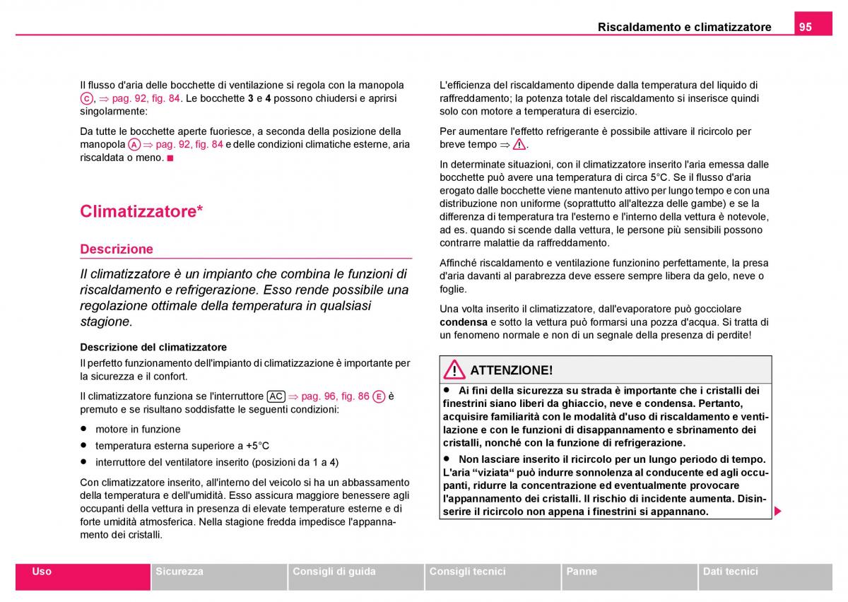 Skoda Fabia I 1 manuale del proprietario / page 96