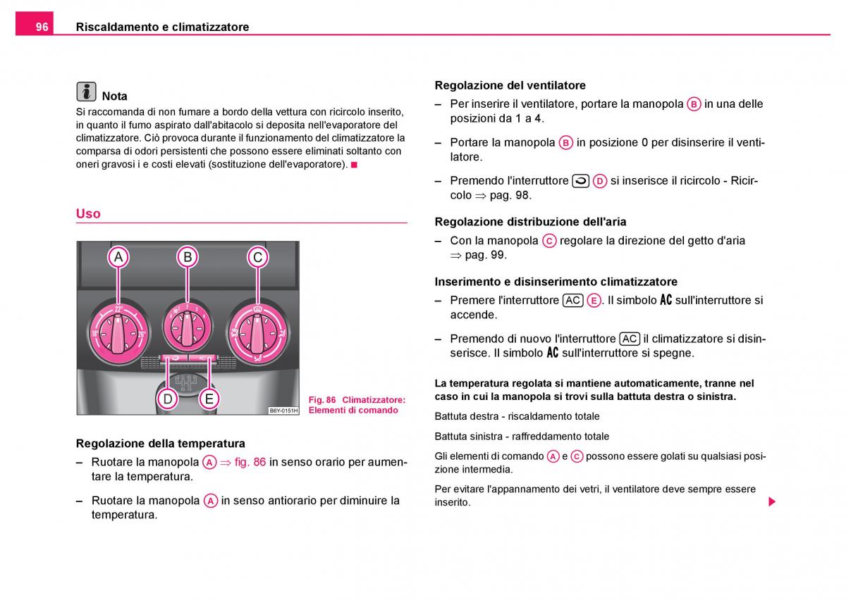 Skoda Fabia I 1 manuale del proprietario / page 97