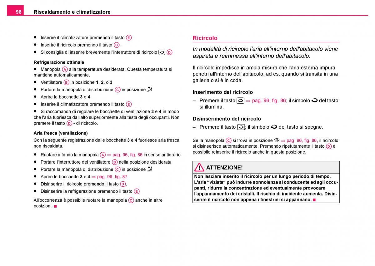 Skoda Fabia I 1 manuale del proprietario / page 99