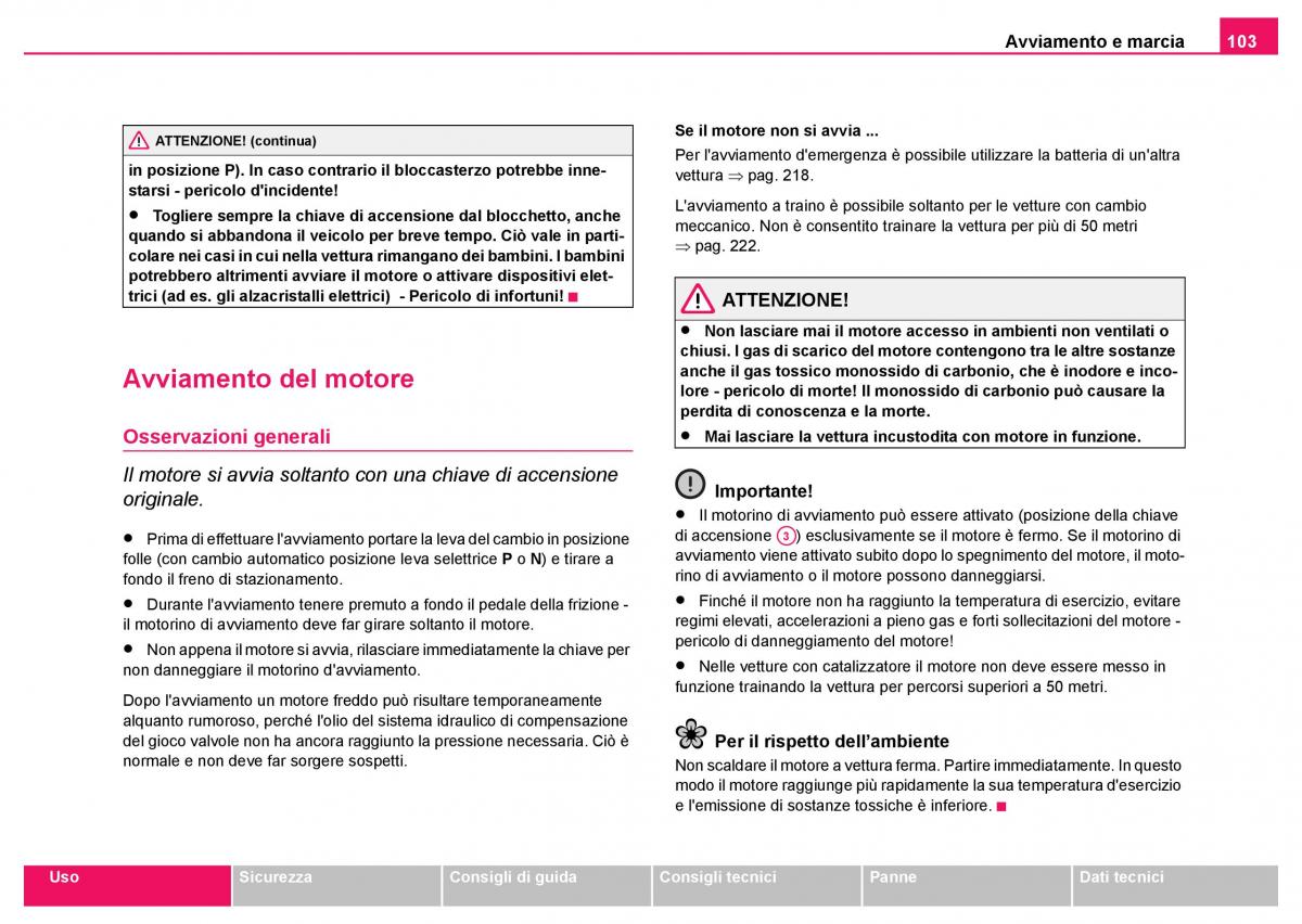 Skoda Fabia I 1 manuale del proprietario / page 104