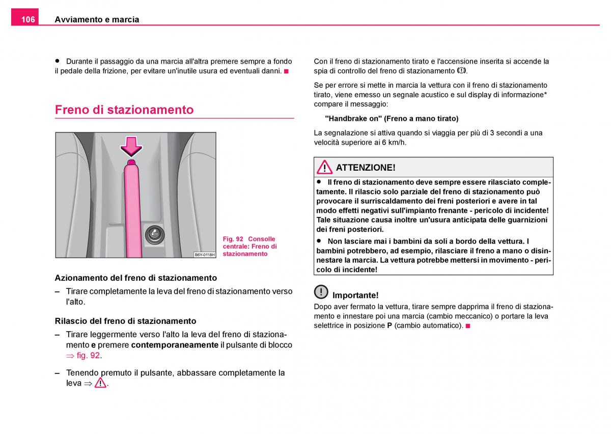 Skoda Fabia I 1 manuale del proprietario / page 107