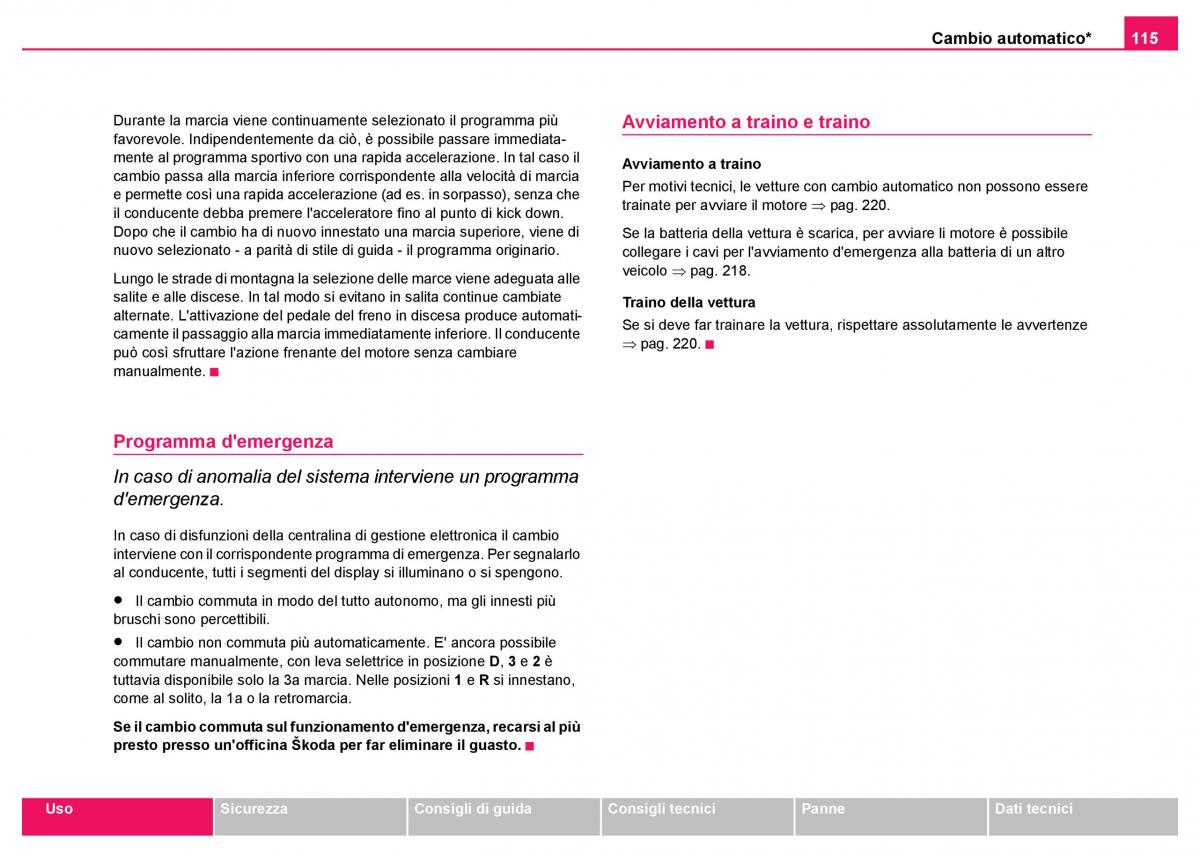 Skoda Fabia I 1 manuale del proprietario / page 116