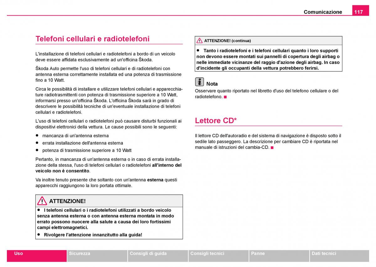 Skoda Fabia I 1 manuale del proprietario / page 118