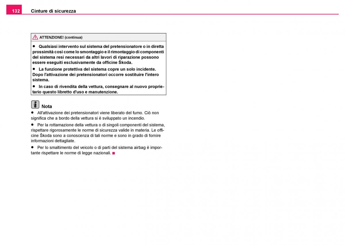Skoda Fabia I 1 manuale del proprietario / page 133