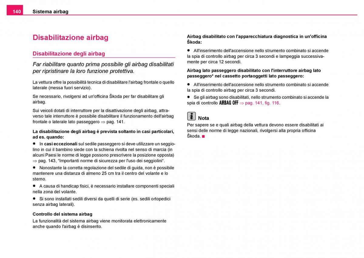 Skoda Fabia I 1 manuale del proprietario / page 141