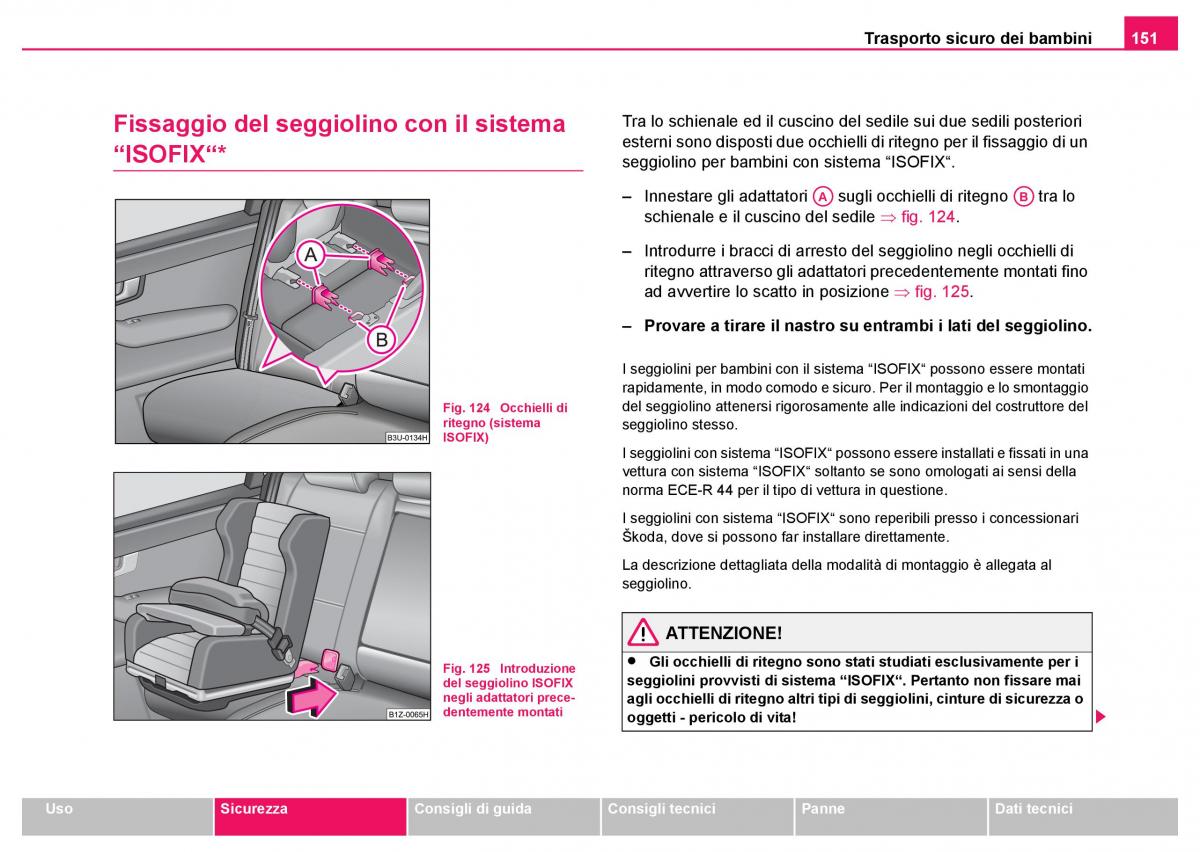 Skoda Fabia I 1 manuale del proprietario / page 152