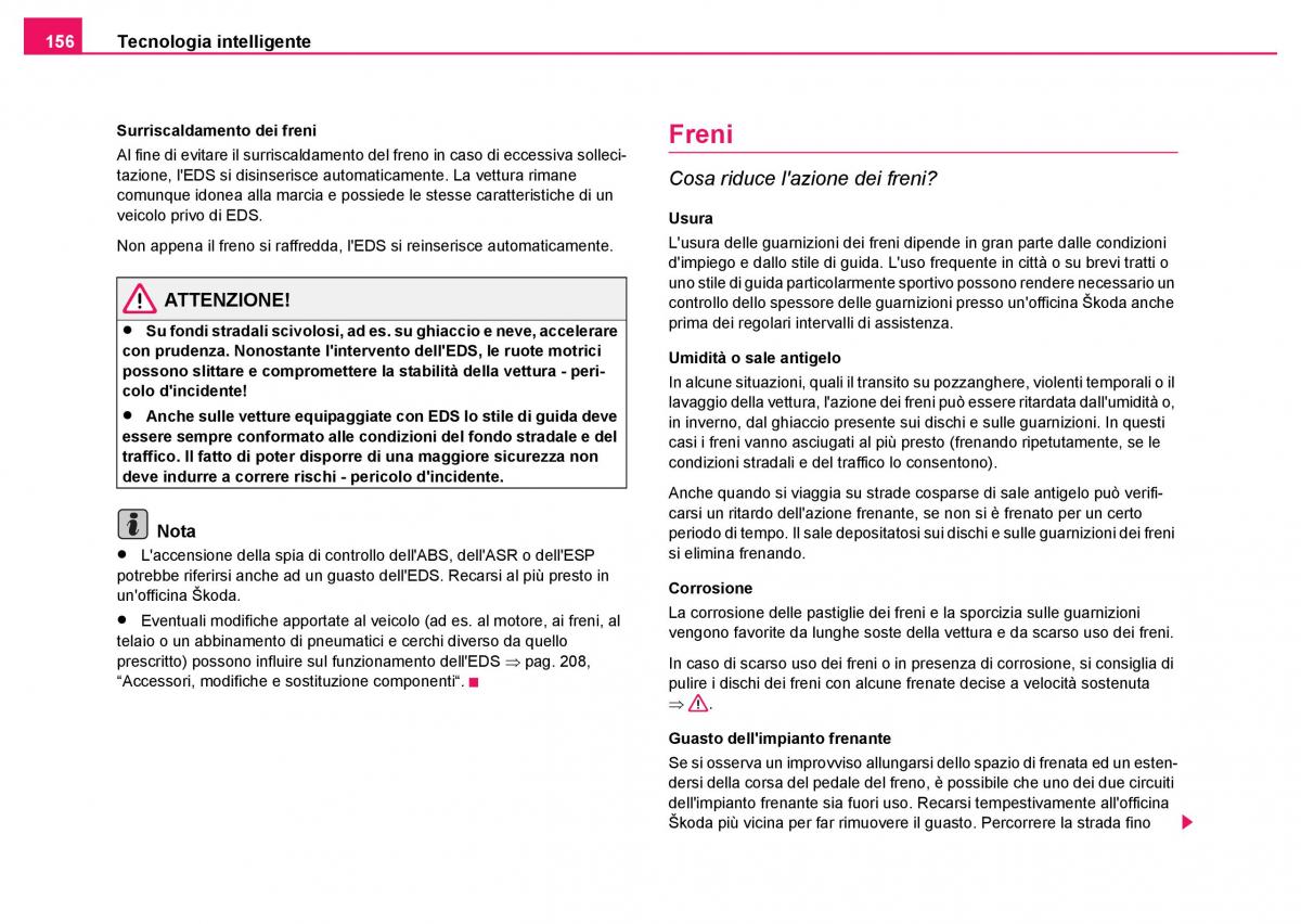 Skoda Fabia I 1 manuale del proprietario / page 157