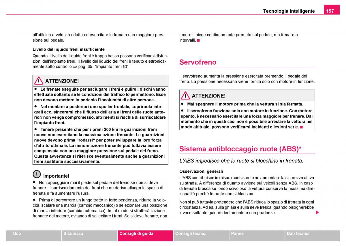 Skoda Fabia I 1 manuale del proprietario / page 158