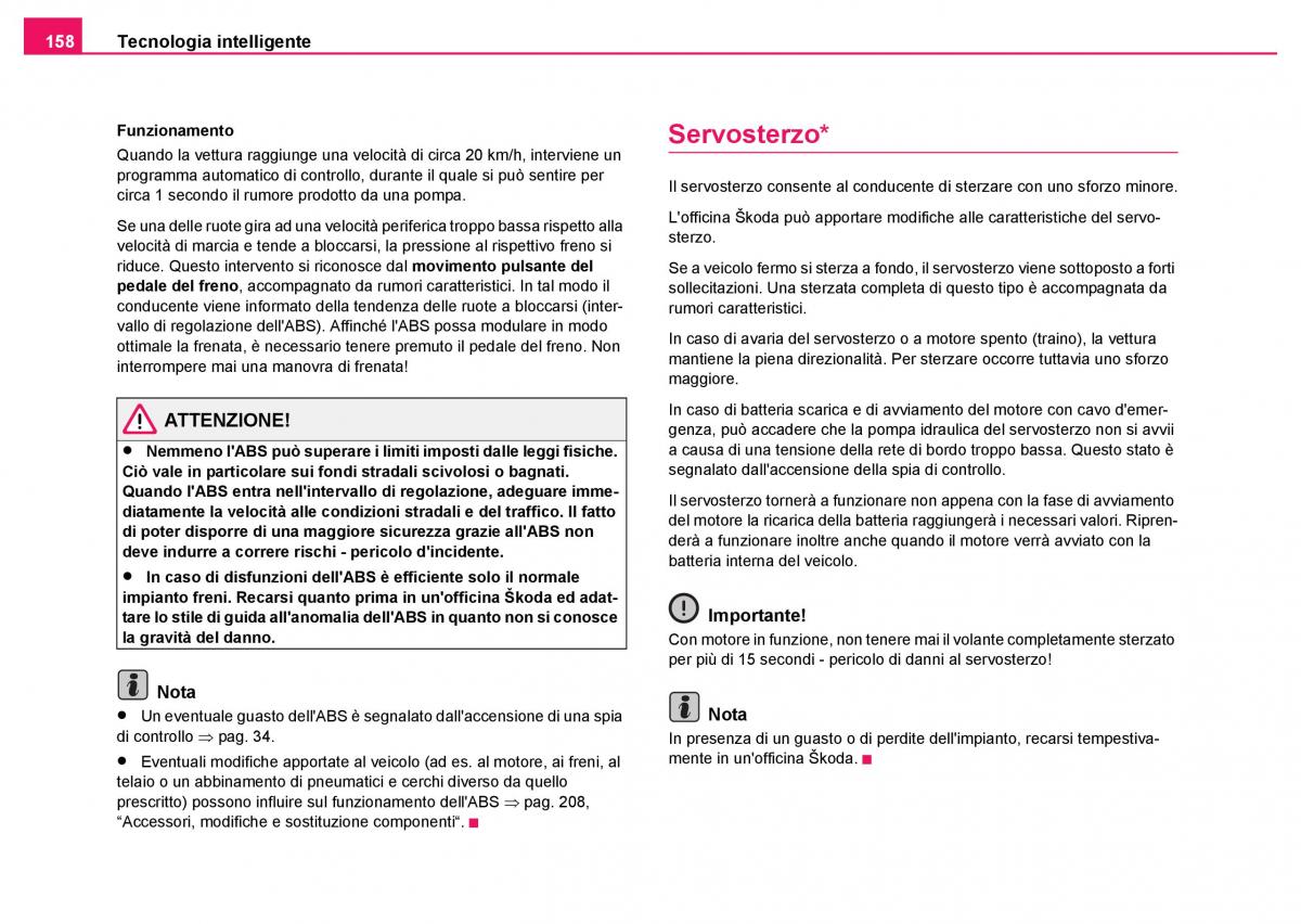 Skoda Fabia I 1 manuale del proprietario / page 159