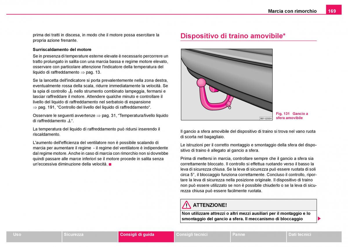 Skoda Fabia I 1 manuale del proprietario / page 170