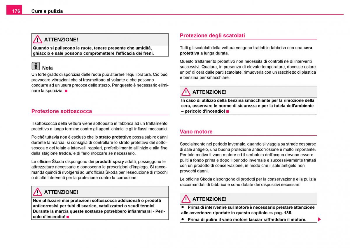Skoda Fabia I 1 manuale del proprietario / page 177