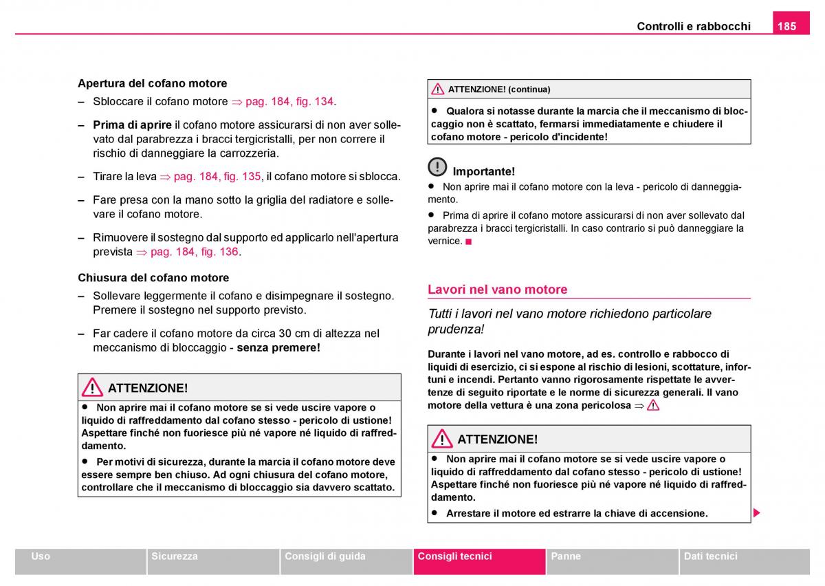 Skoda Fabia I 1 manuale del proprietario / page 186