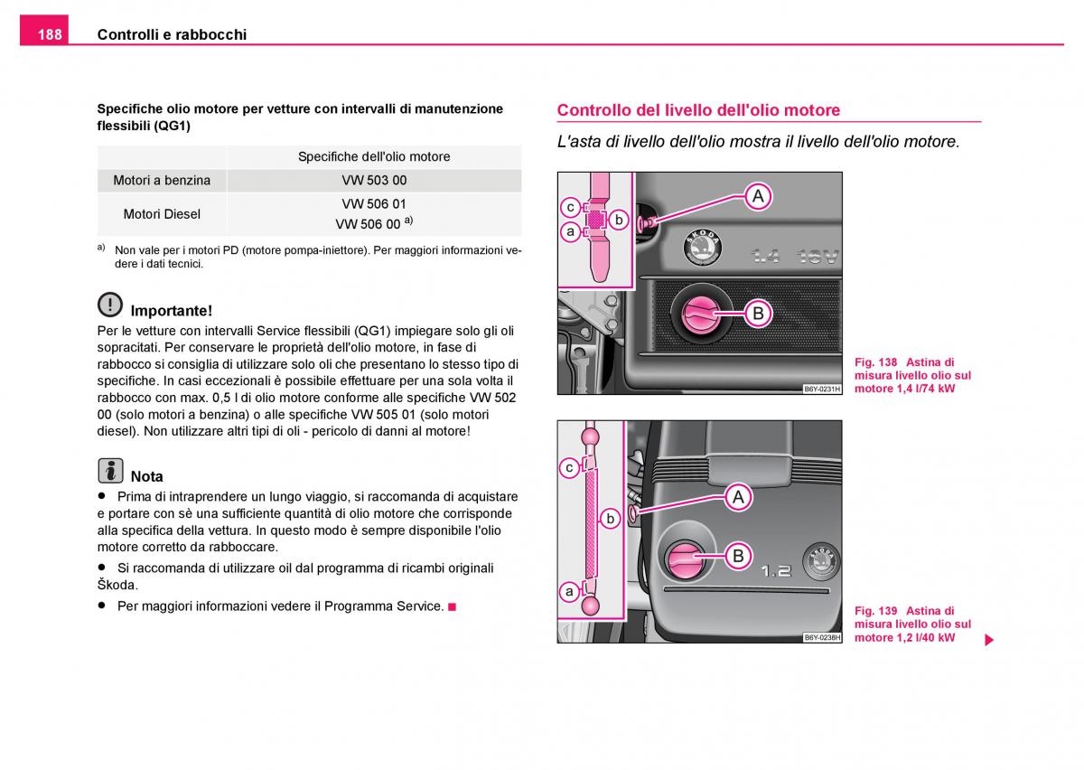 Skoda Fabia I 1 manuale del proprietario / page 189