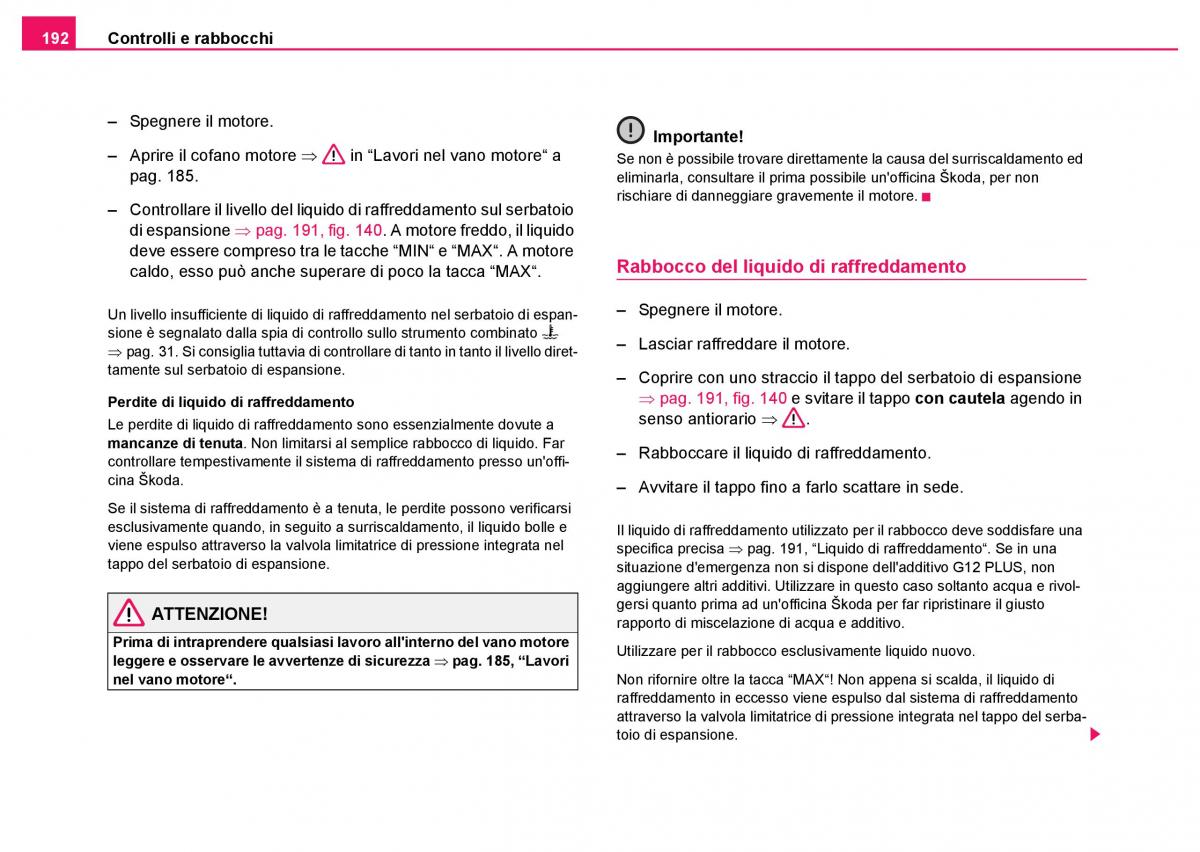 Skoda Fabia I 1 manuale del proprietario / page 193