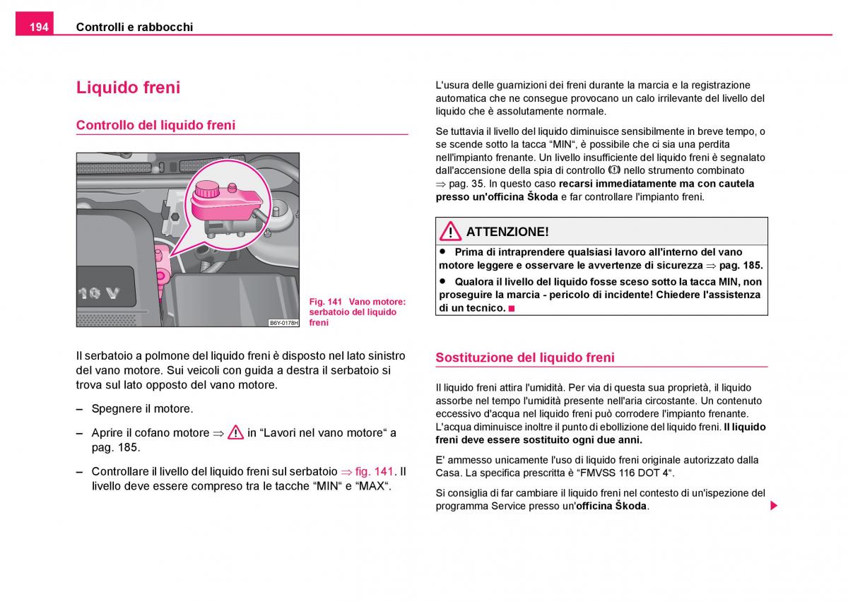 Skoda Fabia I 1 manuale del proprietario / page 195