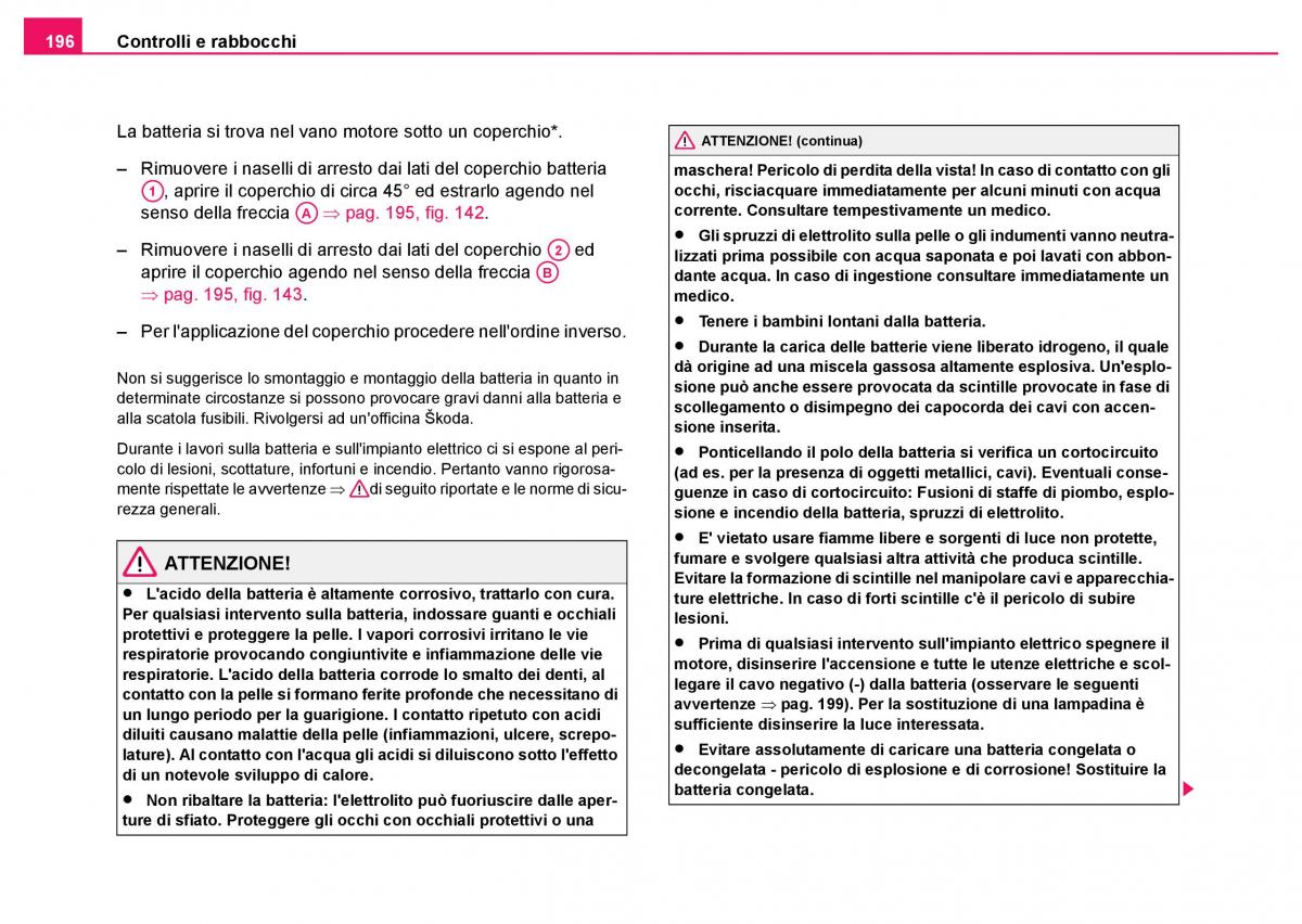 Skoda Fabia I 1 manuale del proprietario / page 197