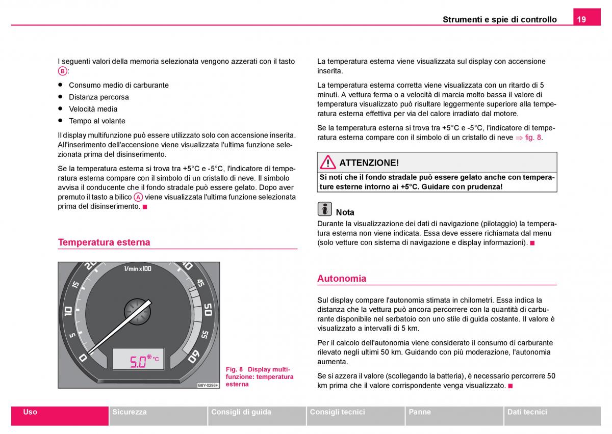 Skoda Fabia I 1 manuale del proprietario / page 20