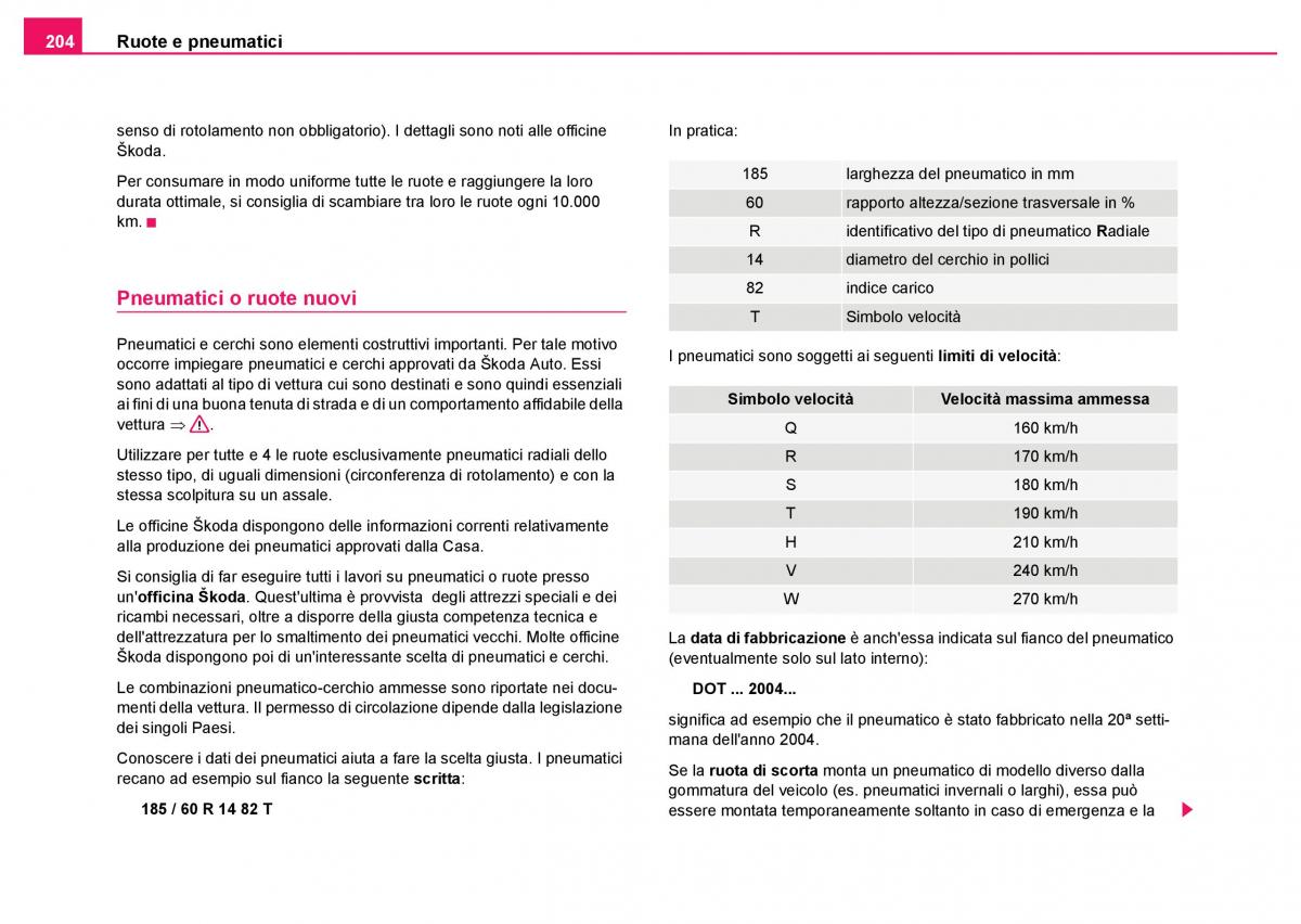 Skoda Fabia I 1 manuale del proprietario / page 205