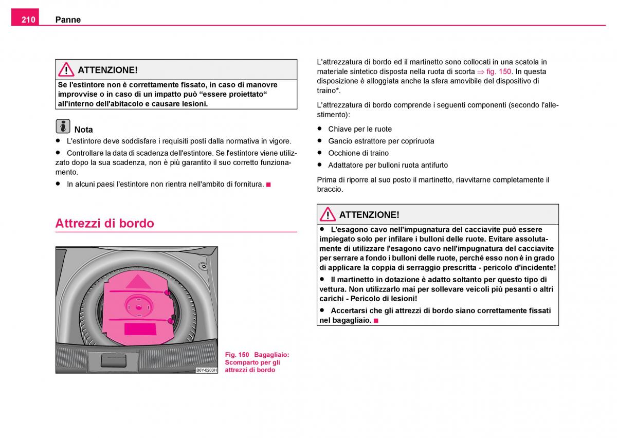 Skoda Fabia I 1 manuale del proprietario / page 211