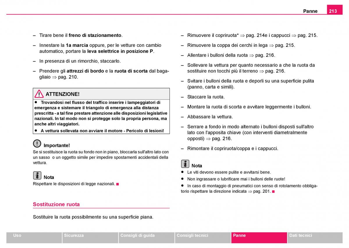 Skoda Fabia I 1 manuale del proprietario / page 214