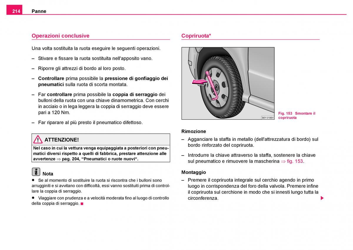 Skoda Fabia I 1 manuale del proprietario / page 215