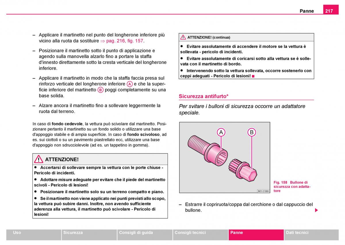 Skoda Fabia I 1 manuale del proprietario / page 218